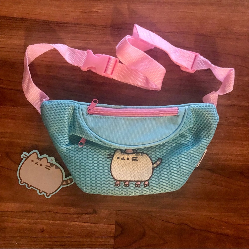 NWT✨ Pusheen The Cat Fanny Pack Adjustable Waist Bag Blue and Pink Box Exclusive